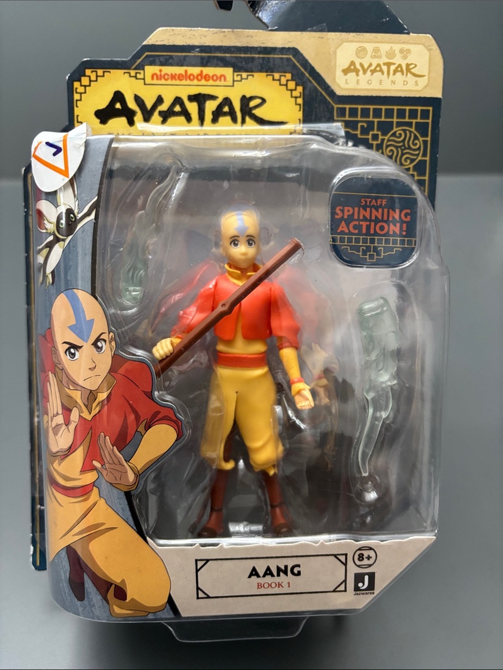 Jazwares Avatar: The Last Airbender Aang Action Figure, Staff Spinning -OPEN BOX